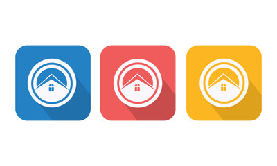 Home and Property Logo Variants – Flat Real Estate Symbols