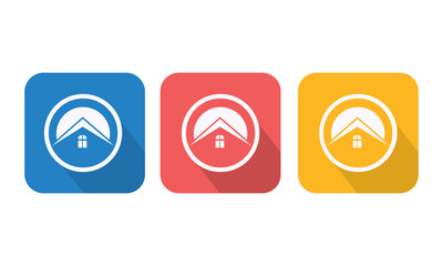 Home and Property Logo Variants – Flat Real Estate Symbols