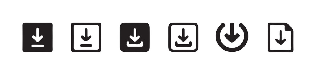 download folder icon, file document import icon sign with arrow down.Downloading file icon set on black and white design. vector illustration eps 10.