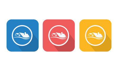 Home and Property Logo Variants – Flat Real Estate Symbols