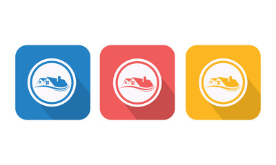 Home and Property Logo Variants – Flat Real Estate Symbols