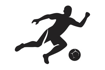 Obraz premium Powerful Soccer Silhouette Print for Motivational Wall Art
