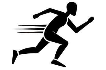 Obraz premium Modern Run Silhouette Artwork for Gym and Workout Spaces