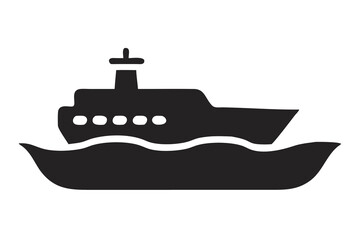 Bold Ship Silhouette Design for Ocean and Travel Enthusiasts, Sailing Ship Silhouette Art for Nautical Home Decor