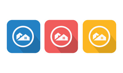 Home and Property Logo Variants – Flat Real Estate Symbols