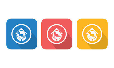 Home and Property Logo Variants – Flat Real Estate Symbols