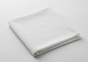 White Linen Napkin Folded Elegant Table Setting Fabric Texture Clean Simple Design Restaurant