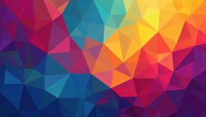 Fototapeta premium Geometric abstract shapes, vibrant color blocks, triangles, circles