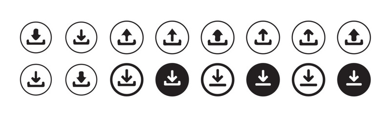 Download icon files, vector set.download icon Collection. download sign and symbol. Vector illustration eps 10.