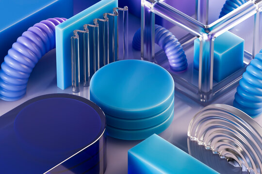 Fototapeta Abstract 3D Tech Composition