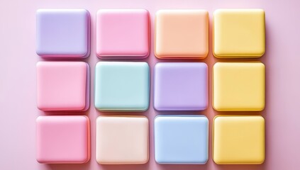 Pastel-colored squares, geometric pattern