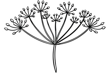 Dill Vegetable Vector Illustration Isolated on White Background