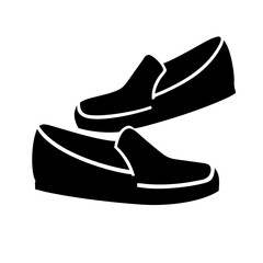 loafers silhouette on transparent background for web and graphic design
