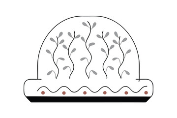 Lentil Sprouts Vegetable Vector Illustration Isolated on White Background