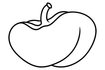 Pimento Vegetable Vector Illustration Isolated on White Background