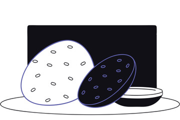 Potato Vegetable Vector Illustration Isolated on White Background