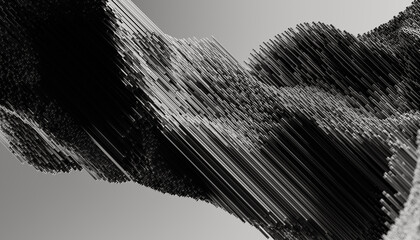 Abstract Monochrome 3D Particles