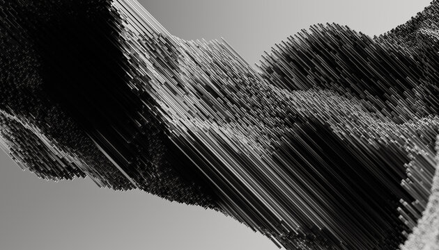 Abstract Monochrome 3D Particles