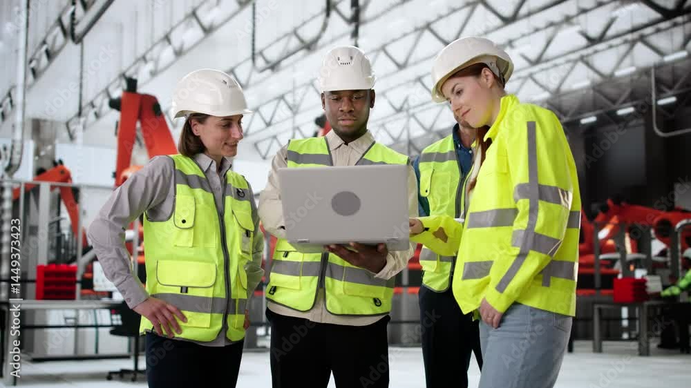 Aufkleber automation engineers group at car factory