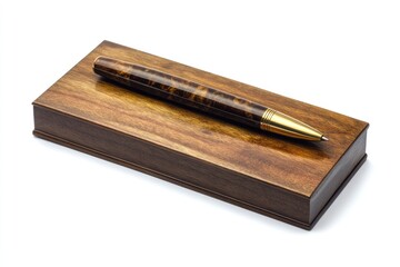 Elegant pen signing guest book, isolated