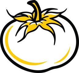 Tomato Vegetable Vector Illustration Isolated on White Background

