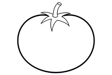 Tomato Vegetable Vector Illustration Isolated on White Background

