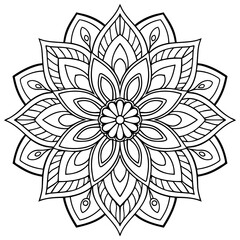 Hand-drawn mandala designs are circular, symmetrical patterns made with detailed lines and shapes, symbolizing harmony, balance, and inner peace. Each design is unique and artistically expressive.
