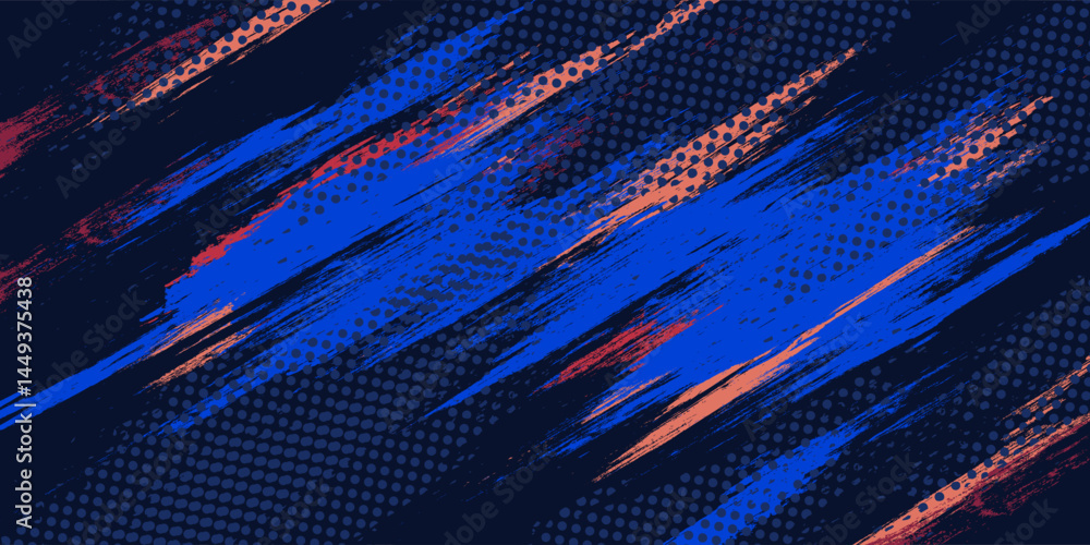 Poster blue color pattern gradient grunge texture background.