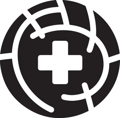 Medicine ball silhouette vector icon. Ideal for fitness, strength training, workout, exercise, sports, gym, and physical training designs.