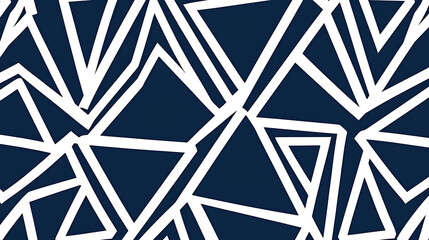 A blue and white patterned background with white triangles