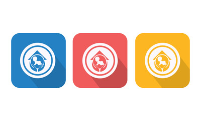 Home and Property Logo Variants – Flat Real Estate Symbols