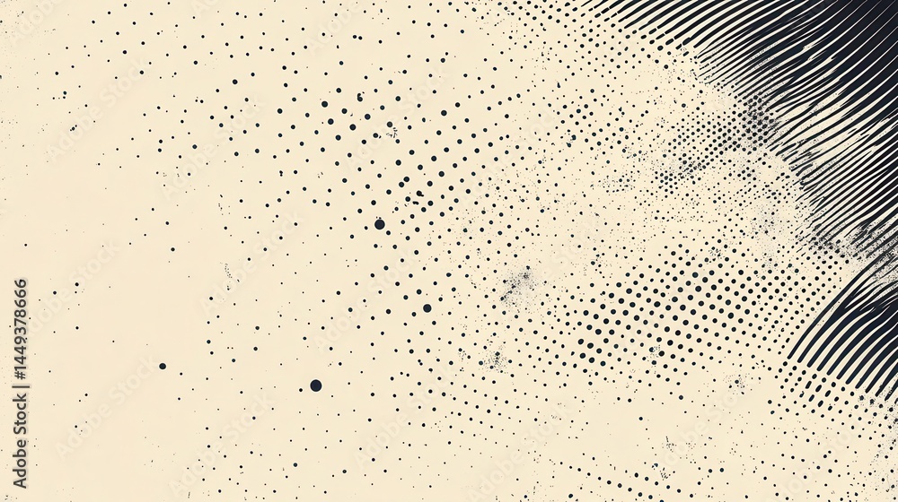 Poster abstract textured design with dots and lines