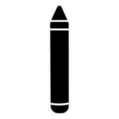 Simple black crayon drawing for coloring or writing tool vector image