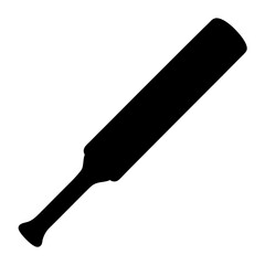 Silhouette of a Paddle Bat Used in Cricket or Table Tennis Game