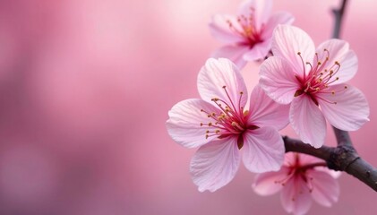 Obraz premium Delicate pink sakura blossoms, full bloom, intricate pattern , illustration, elegance, cherry blossom pattern