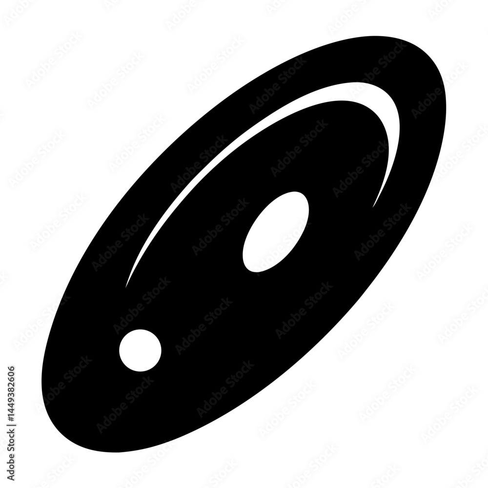 Aufkleber abstract representation of a celestial body with orbiting objects on white background