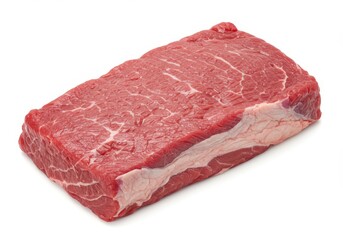 Fresh Raw Beef Steak Cut Isolated White Background Red Meat Food Lunch Recipe Dinner Protein Cooking