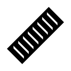 Black and white grate with parallel lines geometric shape and design