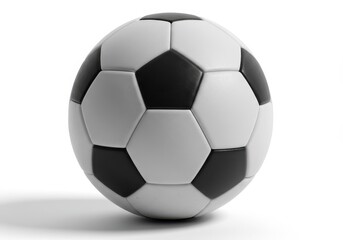 Obraz premium Classic Black White Soccer Ball Realistic 3D Render High Resolution Image Perfect for Sports Designs