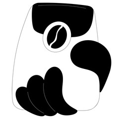  Hand with coffee bag Illustration