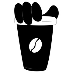  Hand with coffee cup Illustration