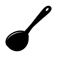 Monochrome Illustration of a Ladle, a Kitchen Utensil for Serving Soups