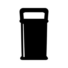 Simplified black silhouette of a water canister or container with a handle