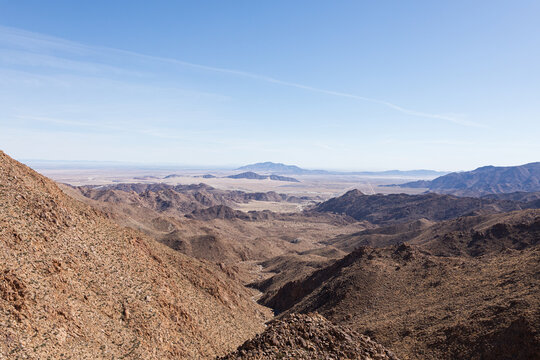 Panoramic Desert View of La Rumorosa in Baja California Mexico