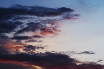 Beautiful sky during twilight hour