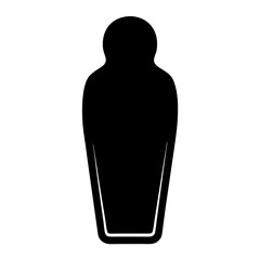 A Black Silhouette of a Humanoid Target for Training or Range Practice