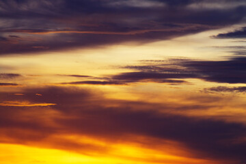 Beautiful sky during twilight hour