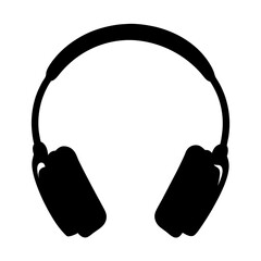 Silhouette Illustration of Headphones Offering Acoustic Isolation and Auditory Entertainment