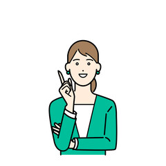 明るい表情の女性 若手ビジネスマン ベクターイラスト素材