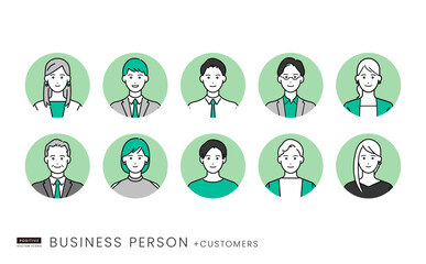 ビジネスシーンで役に立つシンプルなベクターアイコンイラストセット